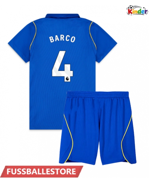 Günstige Chelsea Valentin Barco #4 Heimtrikotsatz Kinder 2026-27 Kurzarm (+ Kurze Hosen)